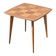 Table d'appoint vintage, plateau damier et pieds compas - Années 50/60