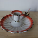 Cellar rat candle holder in enamelled sheet metal