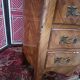 Chiffonier ou semainier style Louis XV, marqueté et marbre