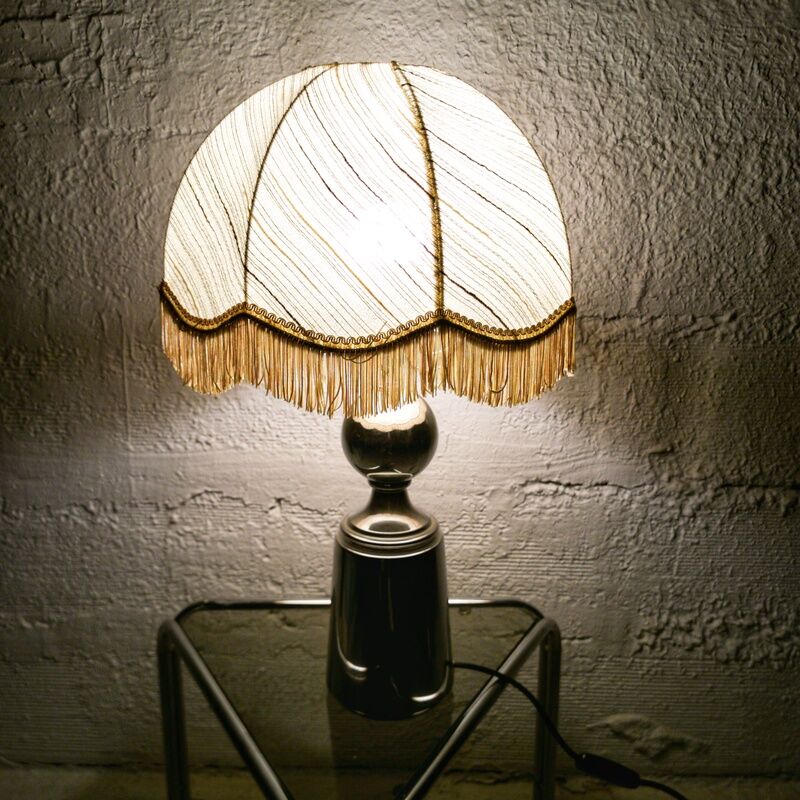 Vintage chrome foot lamp