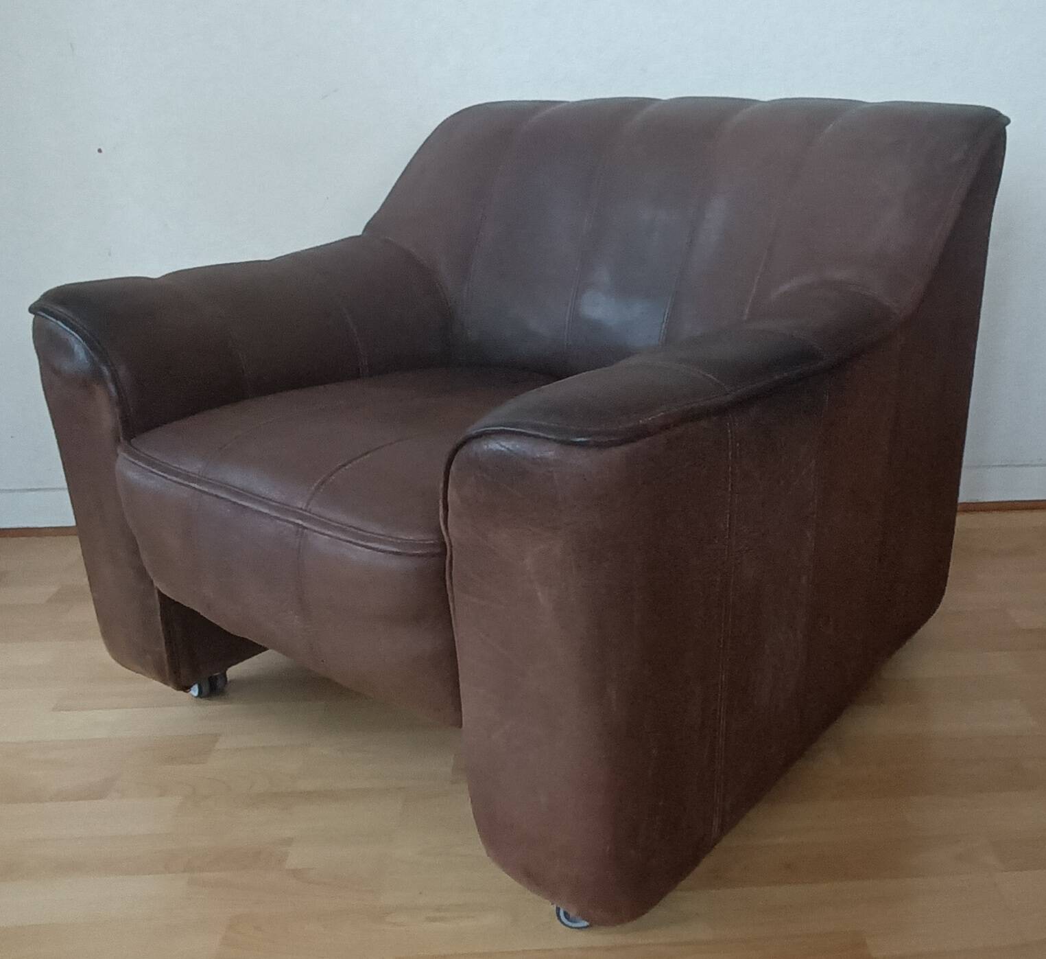 Swiss club chair by Sede Designer Leather Model DS44 1970s