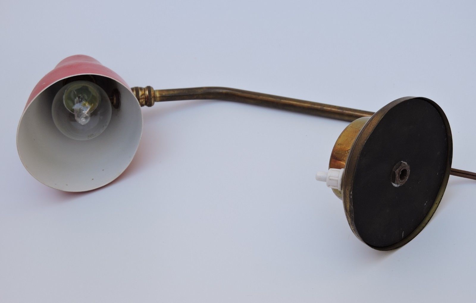 Vintage tole and brass design office lamp