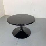 Round Black Side Coffee Table by Pierre Paulin for Artifort, 1970s