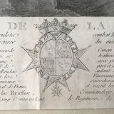 B. West, naval battle: Battle of the Hougue, engraving, eighteenth century