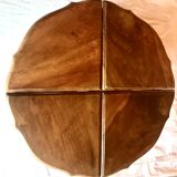 pedestal table, walnut side table
