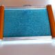 Art deco tray, glass, wood and metal 1930
