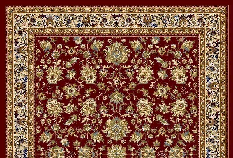 Oriental home carpet with patterns