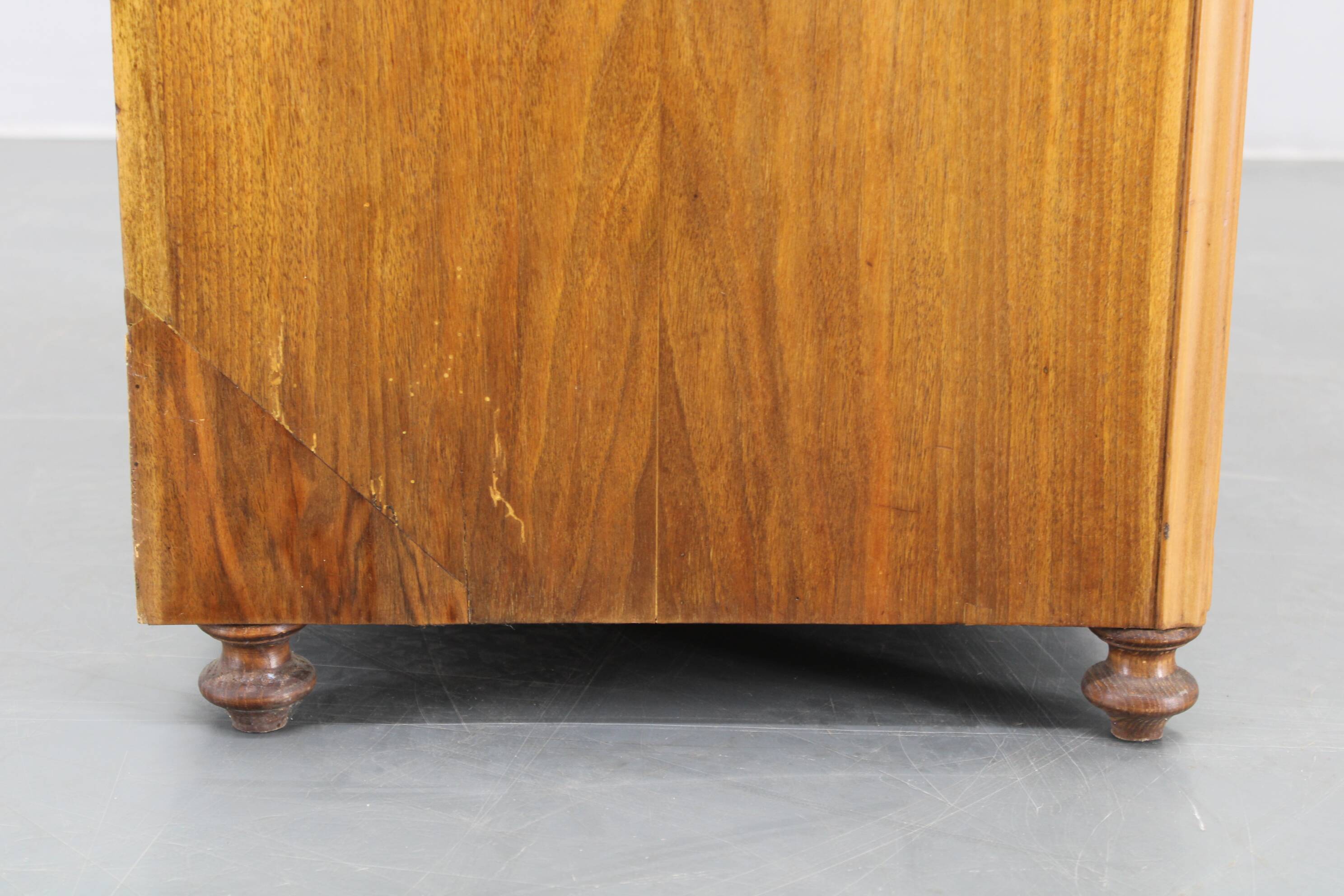 Antique Cabinet in Walnut Finish, Czechoslovakia
