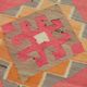 Turkish Handwoven Vintage Herki Kilim 102 cm x 322 cm