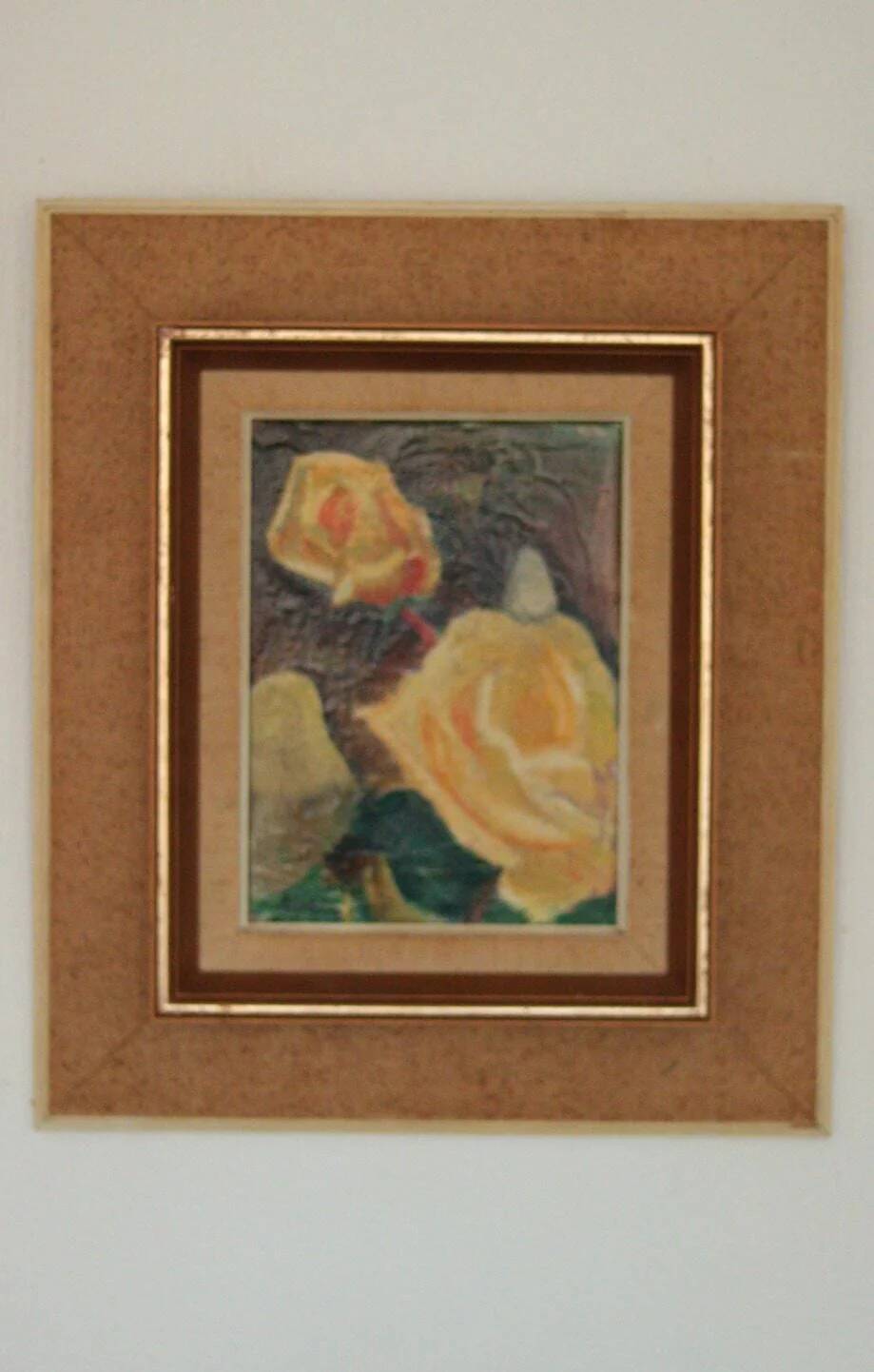 Original Mid Century Swedish Oil on Canvas – “Roses” by Hans Ripa