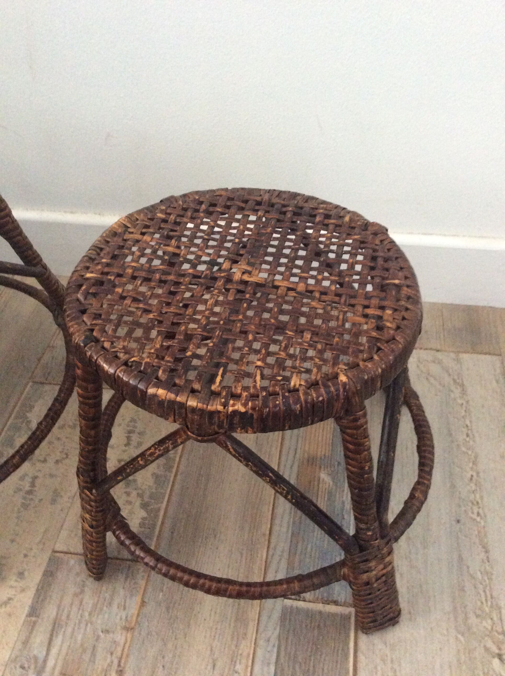 1960s plant holders series in rattan