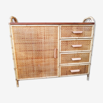 Vintage rattan buffet 60