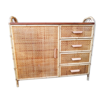 Vintage rattan buffet 60