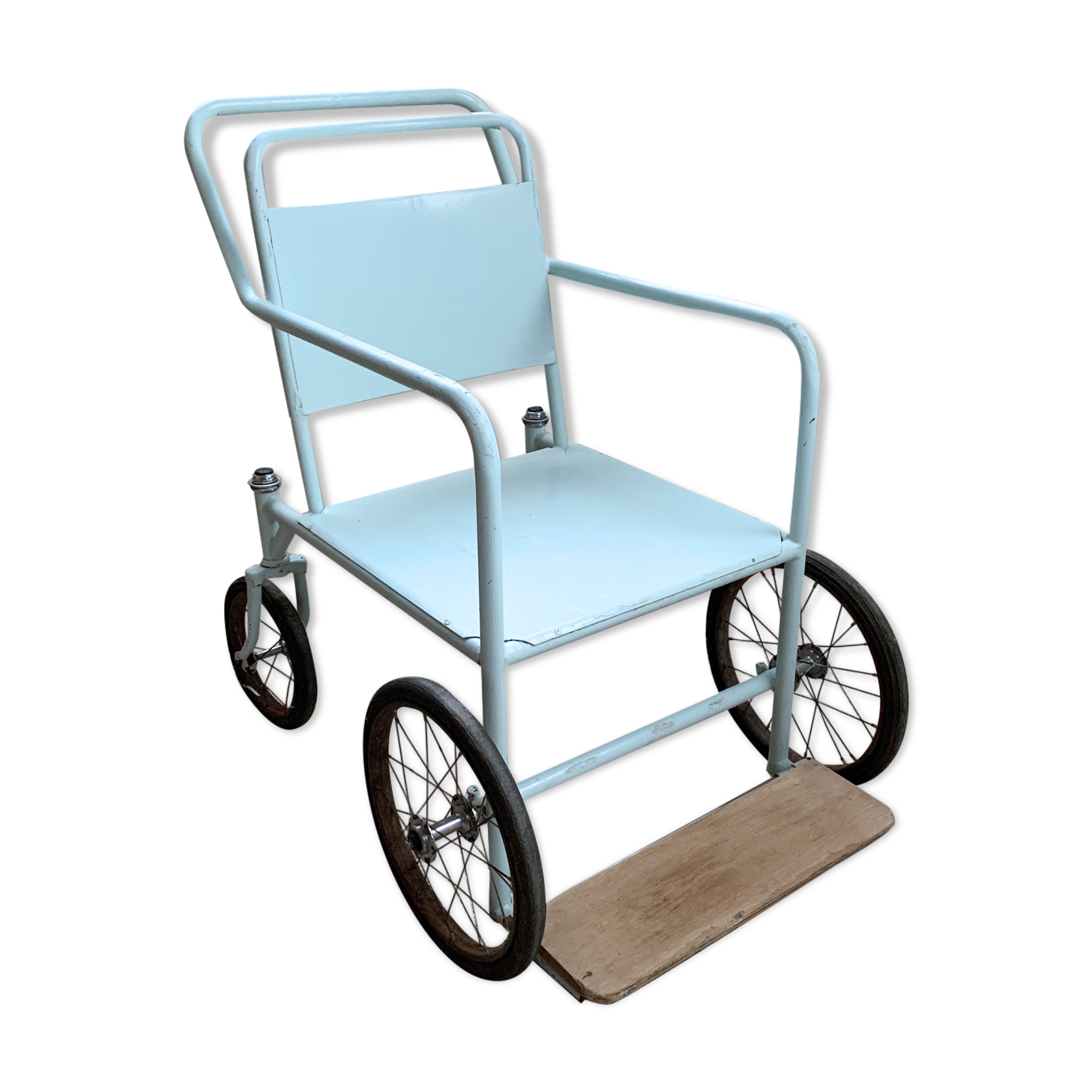 Former hospital wheelchair in the early 20th century