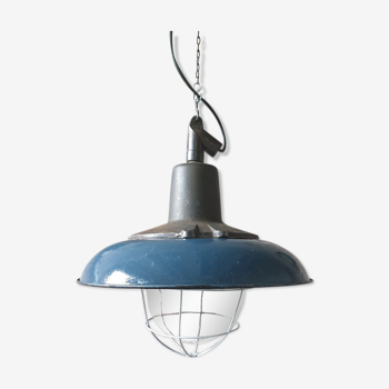 Vintage industrial pendant lamp from Wilkas A23, 1950s