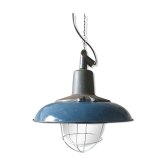 Vintage industrial pendant lamp from Wilkas A23, 1950s