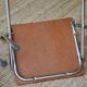 Pair of “Soudexvinyl” folding chairs in skai and chrome tube