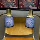 Pair of large modular industrial lamps from the 1950s.