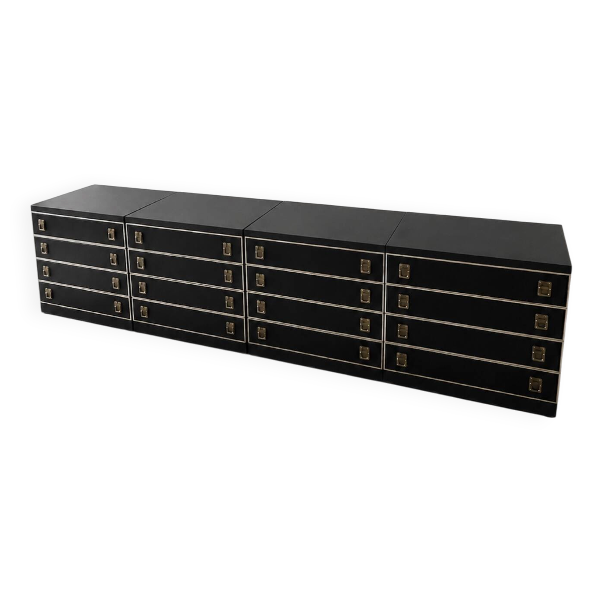 Vintage modular enfilade "Chic Architectural" - 4 modules - Black & L