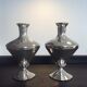 Pair of antique vases in mercurized eglomerized glass