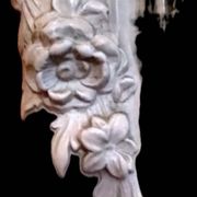 Large Louis XV mirror from the late 19th century, with floral motifs.