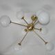 1960s Sputnik chandelier | Brass and glass | 8x E14 | Vintage