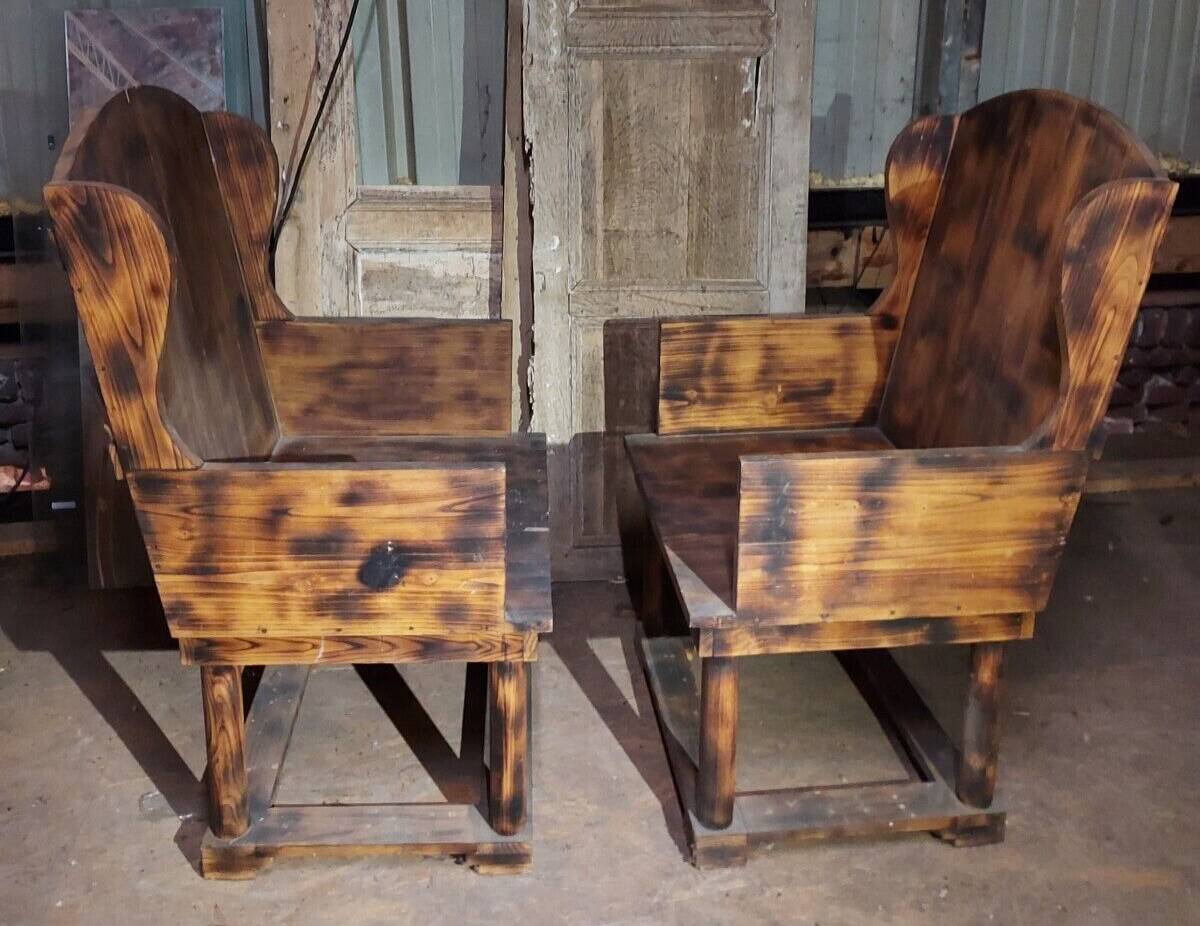 fir wing bench (pair)