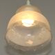 Vintage French pendant ceiling light in white glass decorated with flowers 4722
