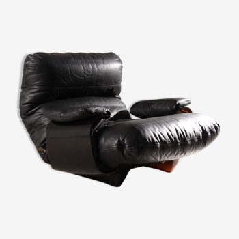 Armchair Marsala Ligne Roset leather black