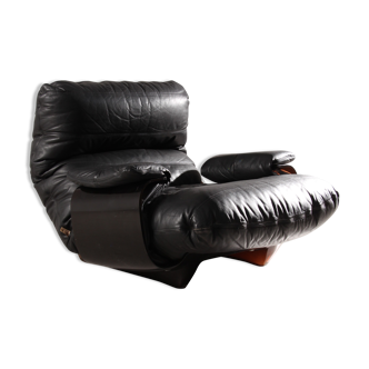 Armchair Marsala Ligne Roset leather black