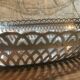 Openwork silver metal bread basket