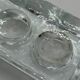 Vintage glass candle holder for 3 tea lights.