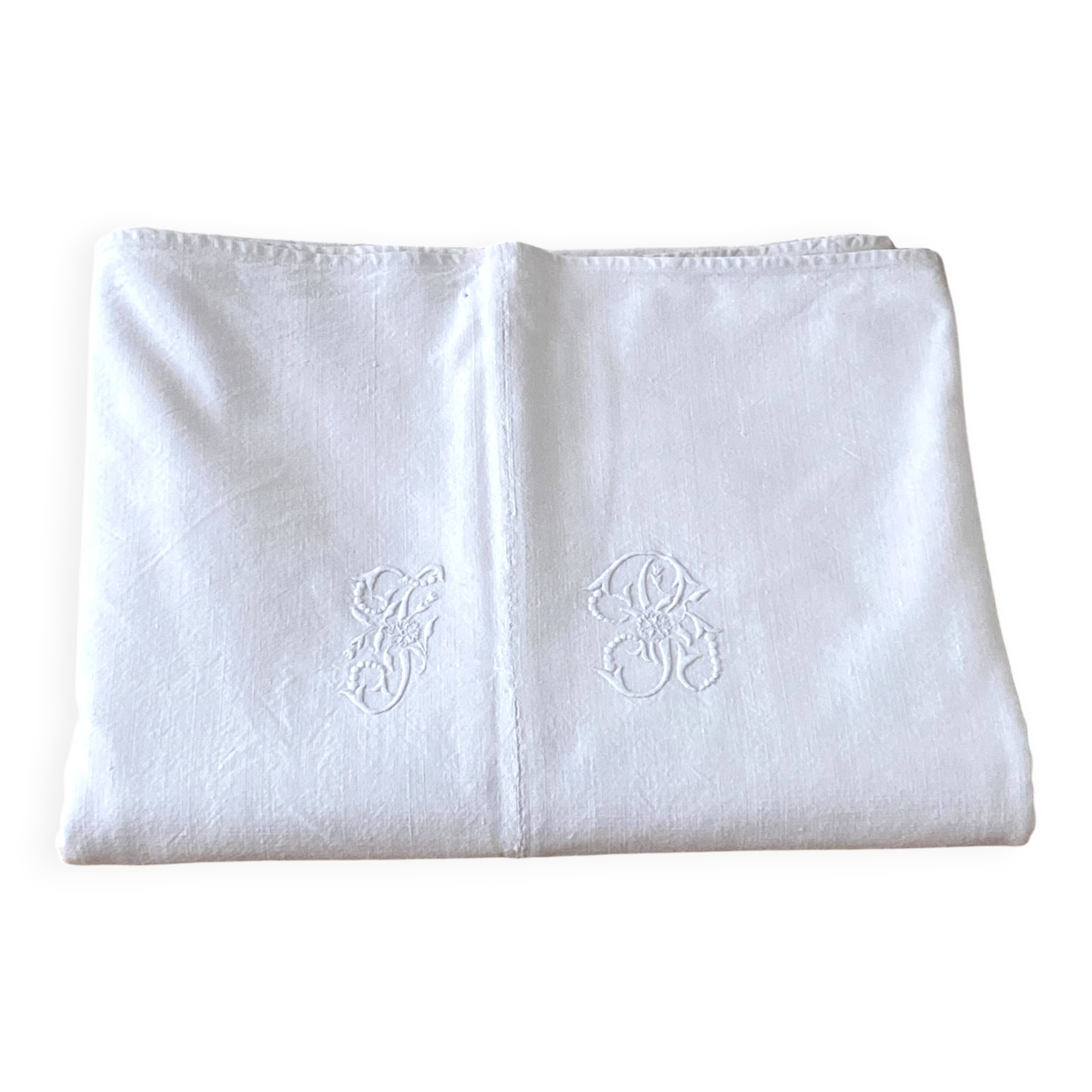 Drap métis avec monogramme