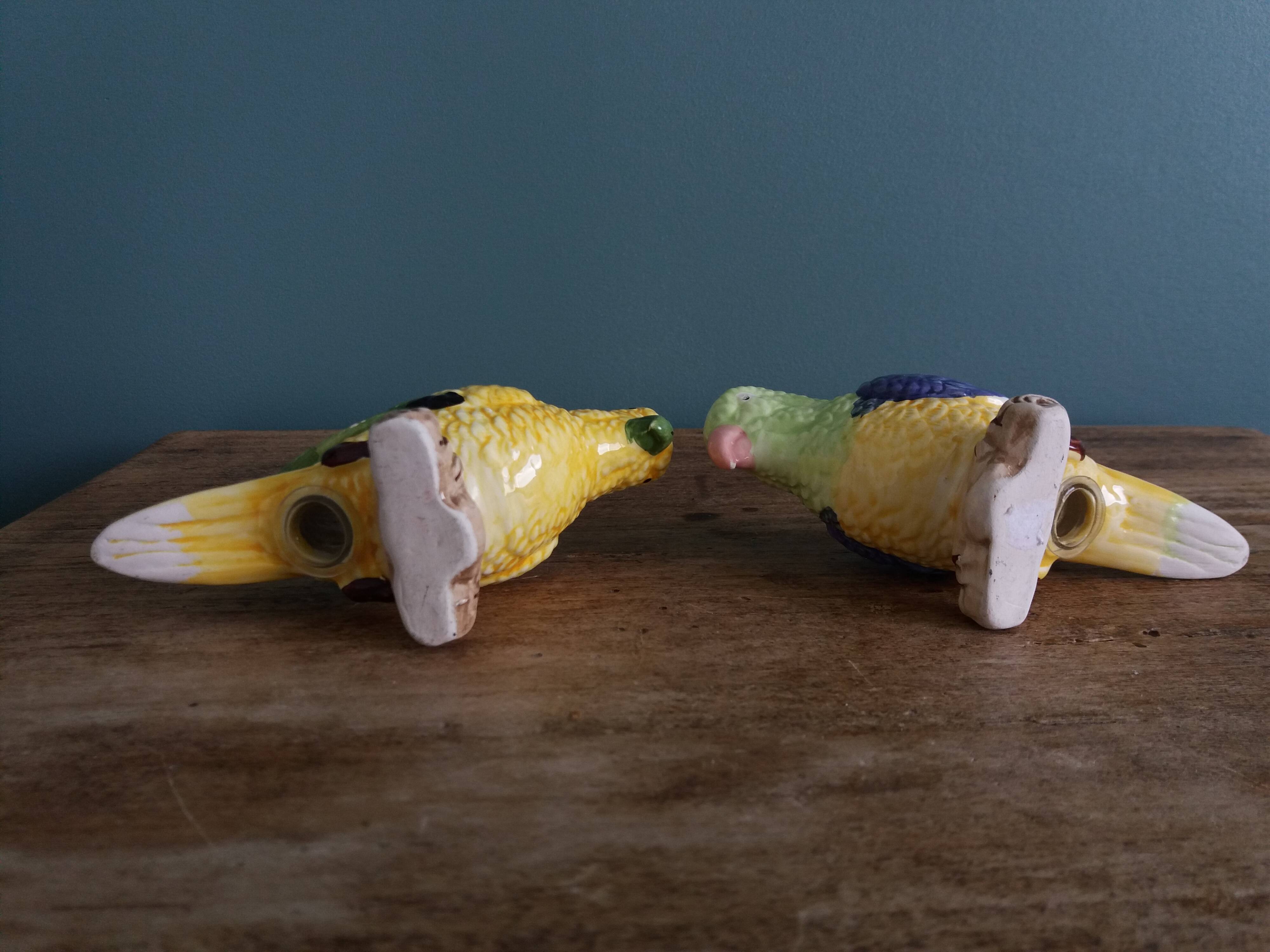 Salt shaker zoomorphic parakeet bird