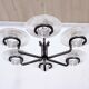 Art deco iron and glass candlestick by erik höglund