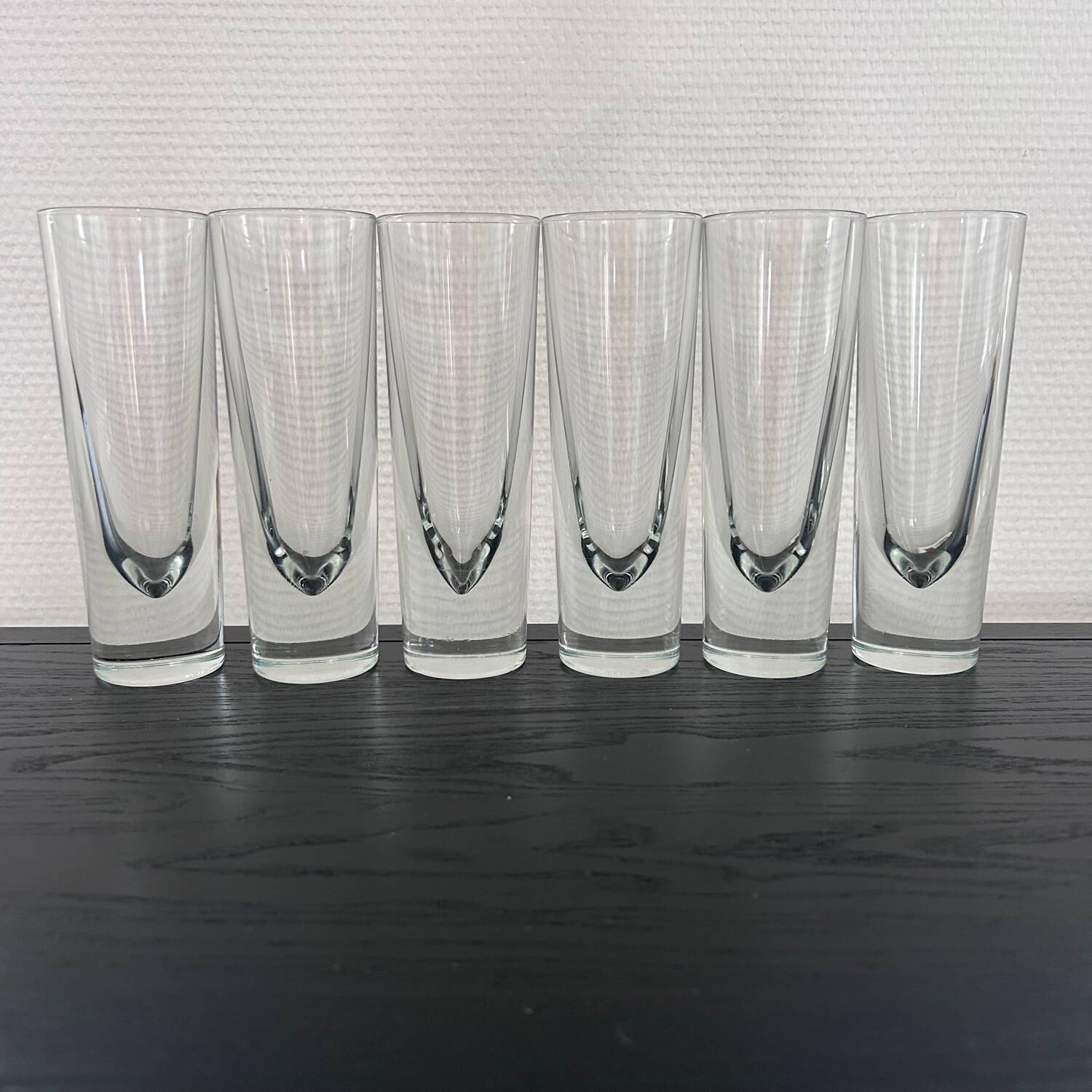 Set of 6 Habitat glasses, 1980