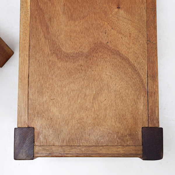 Paire de tables d'appoint rustiques / tables de chevet - années 1960