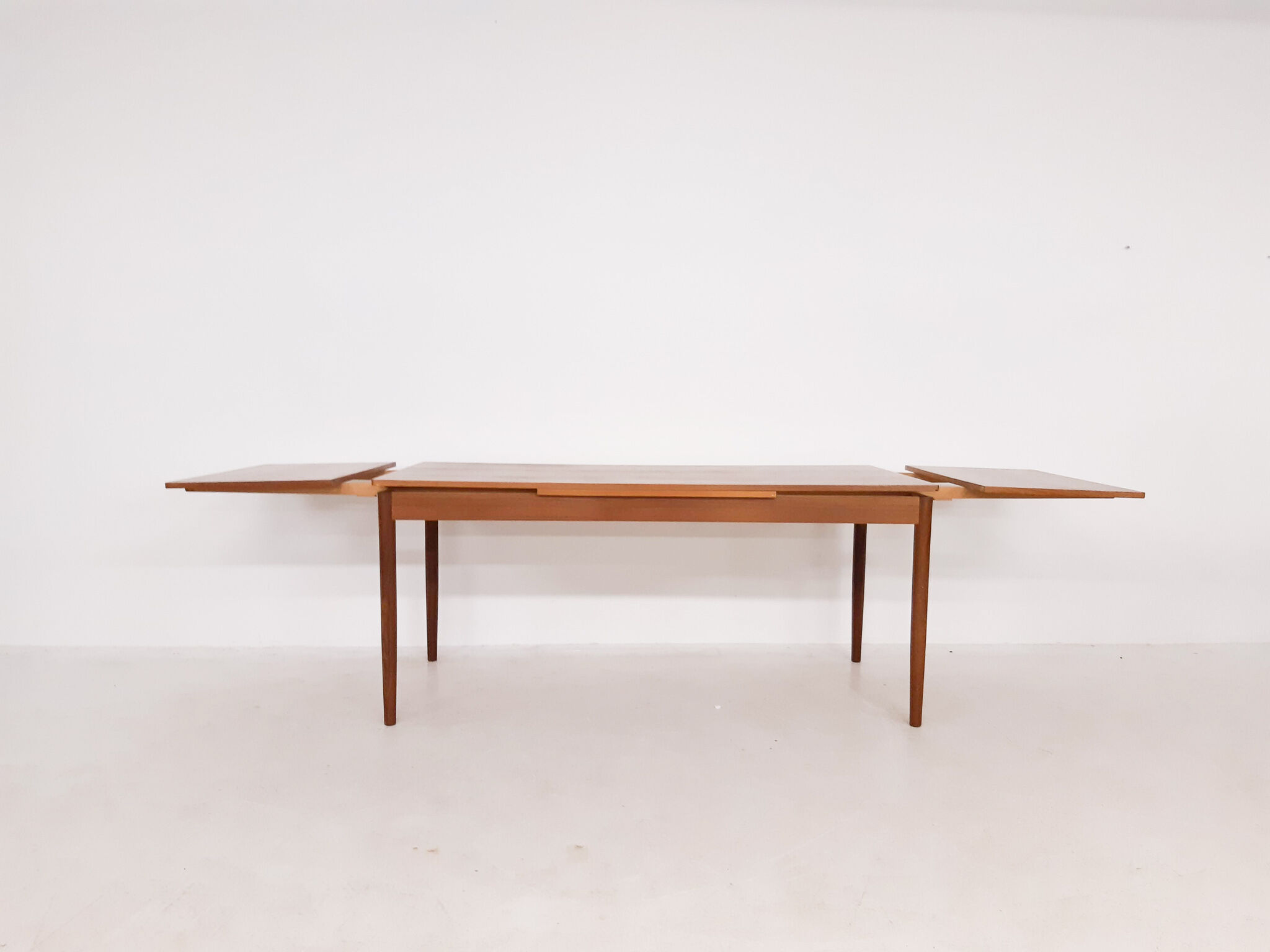 Teak extendable dining table, The Netherlands 1950's