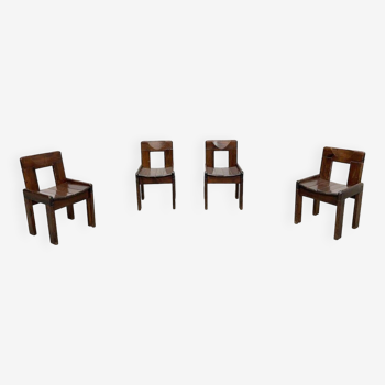 Set de quatre chaises Silvio Coppola des années 1970