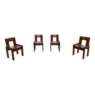 Set of four Silvio Coppola chairs from the 1970s