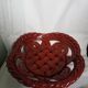 Fruit bowl, woven ceramic basket, Vallauris