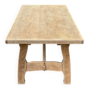 Monastery dining table stripped in oak 170cm 1950s