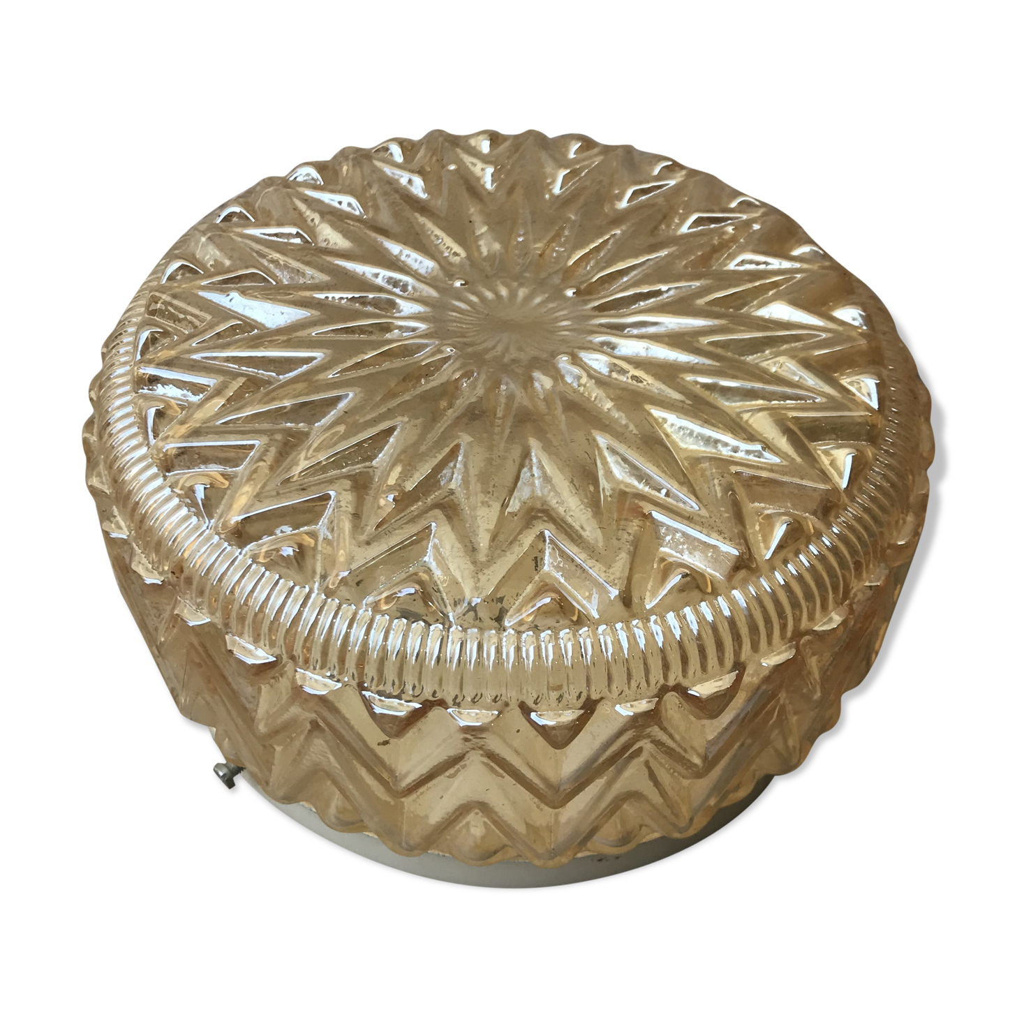 Wall ceiling round glass transparent