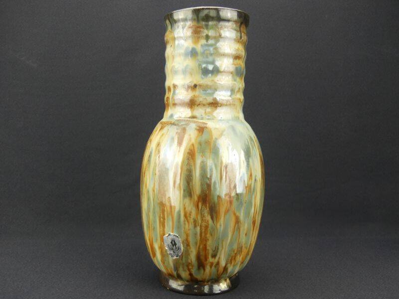 Large stoneware vase from Bouffioulx signed Dubois