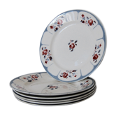 Set de 8 assiettes plates Digoin Sarreguemines Ninette