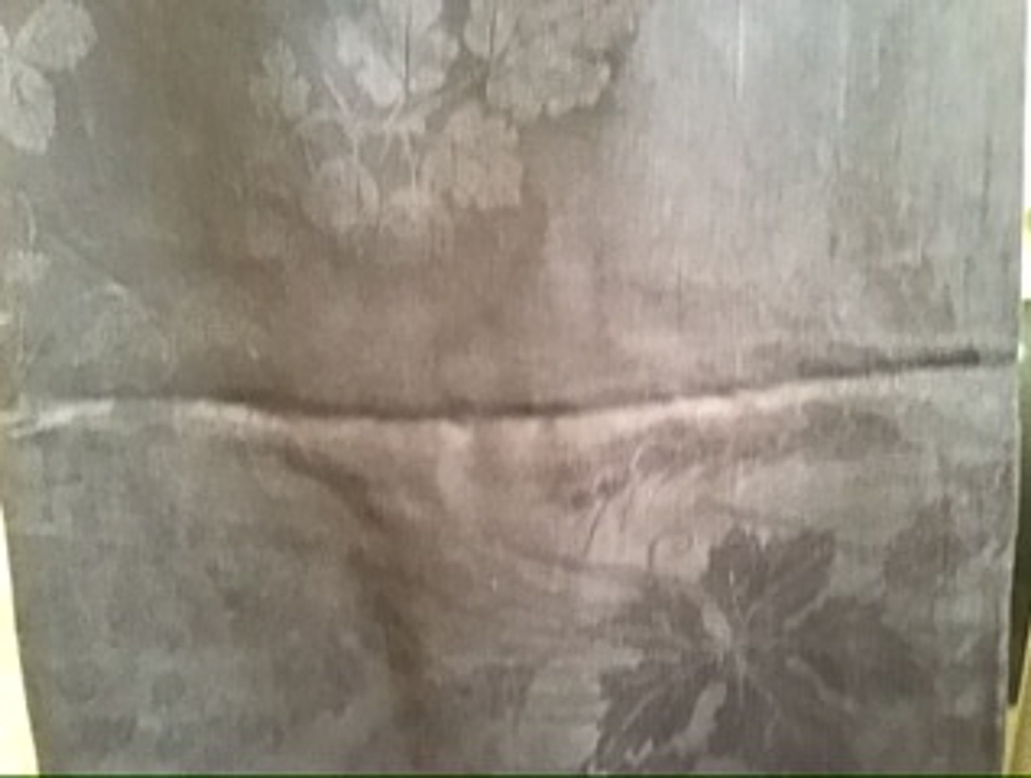 Nappe ancienne damassée gris taupe 200cm x 260cm