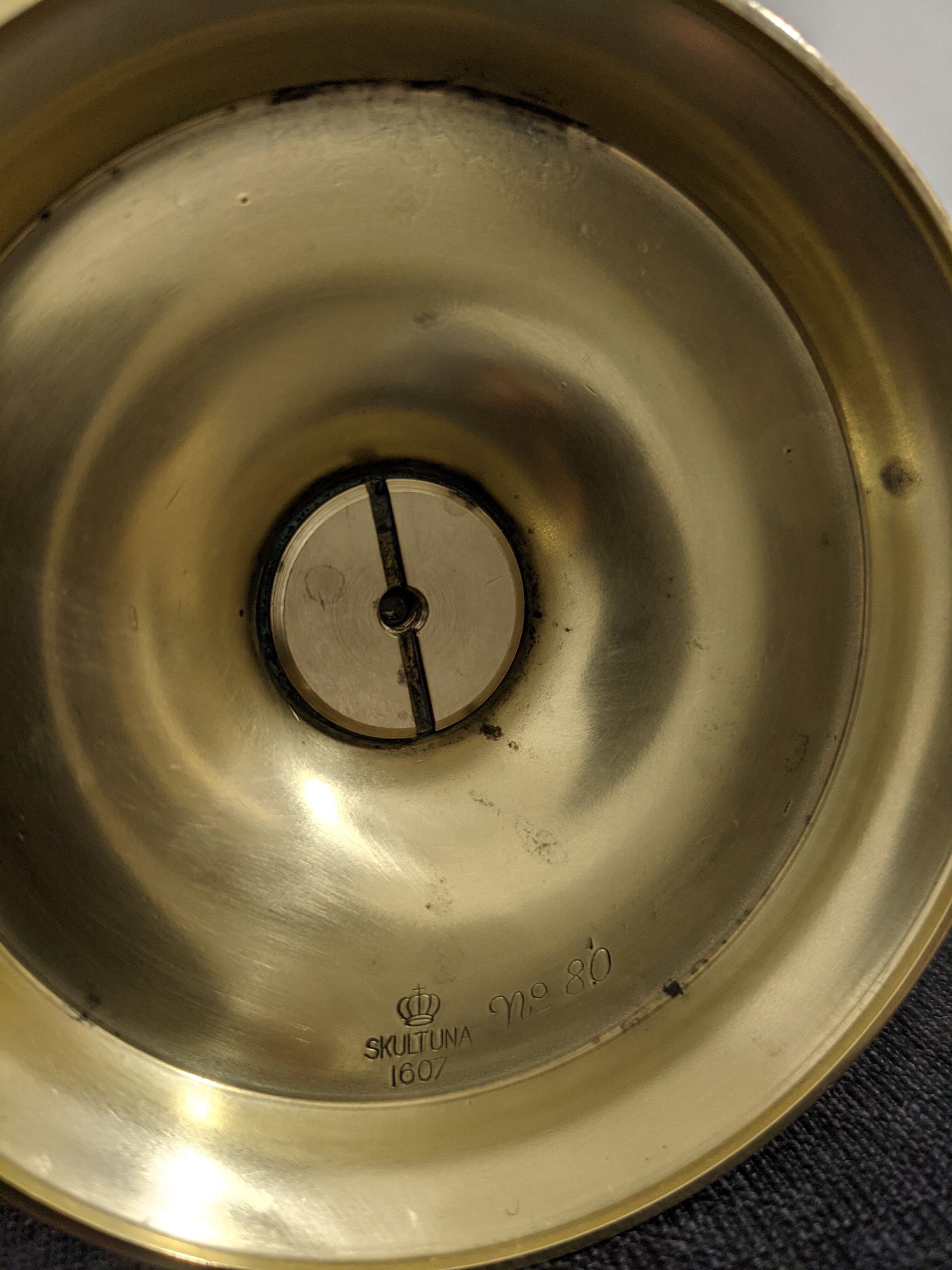 Skultuna's polished brass candlestick