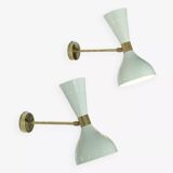 Pair of Italian designer wall lights from the 1950s