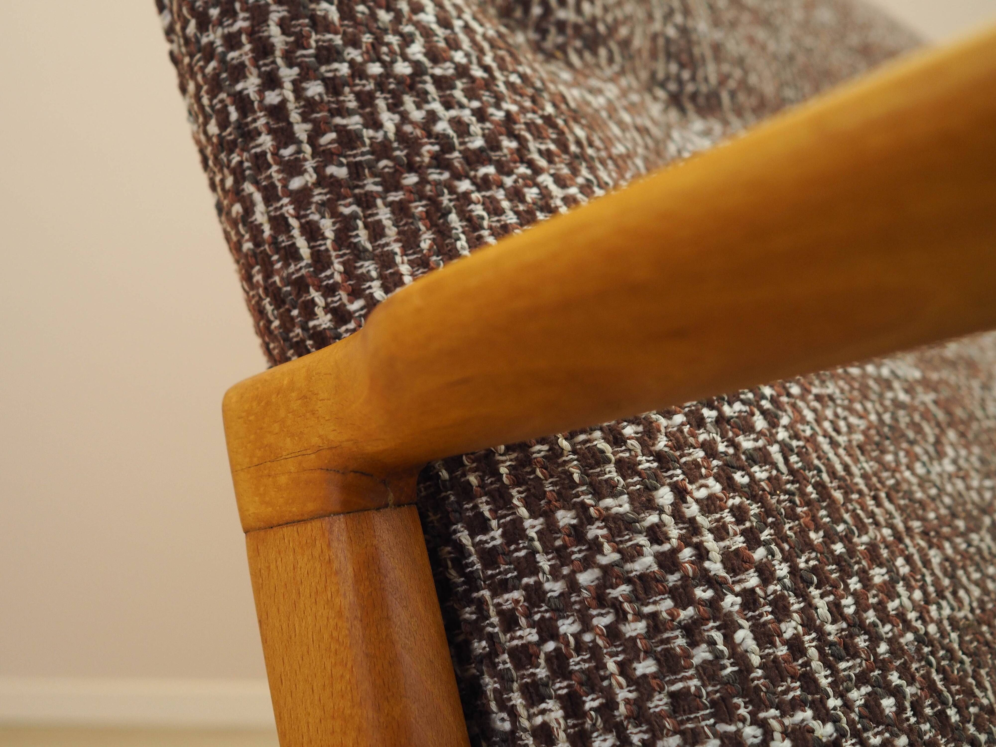 Beech sofa, Danish design, 1960s, manufacturer: Fritz Hansen