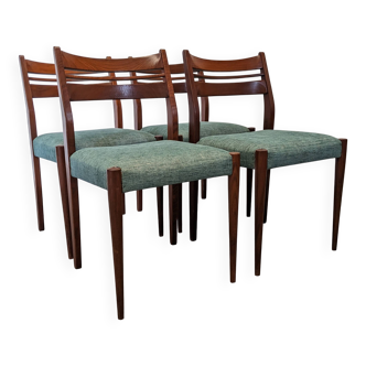 Set of 4 Scandinavian teak chairs, Denmark circa 1960.